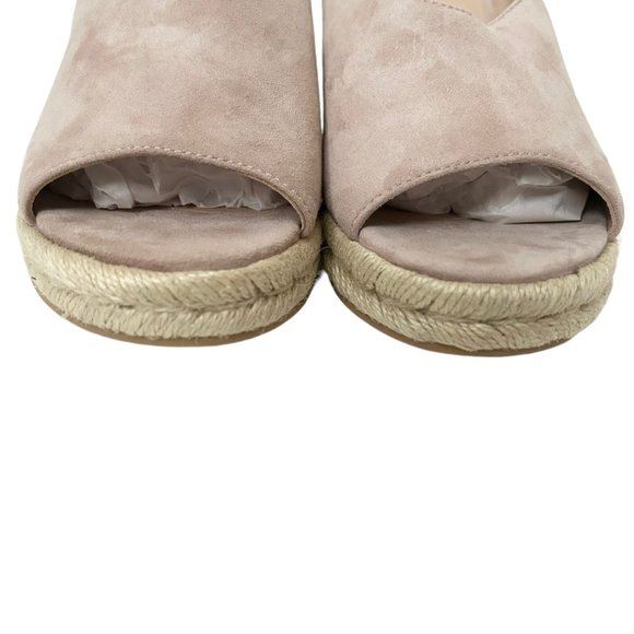 Stuart Weitzman Marabella Pink Suede Slip On Espadrille Wedges - Picture 5 of 11